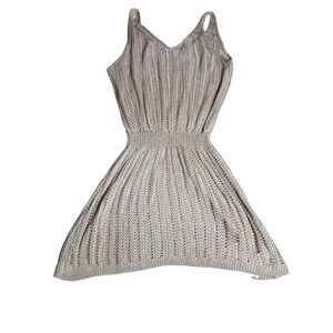 Cupshe Tan Crochet Knit Spaghetti Strap Mini Dress Women's XL Beach Cover Up